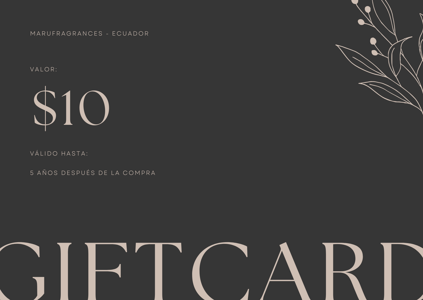 Tarjeta de regalo de MaruFragrances